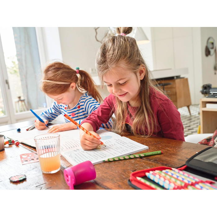 Ергономічний трикутний олівець для правшів - EASYgraph у бензиновому кольорі - 6 шт. - Грифель HB, 6 шт., бензиновий, (6 шт.), грифель HB