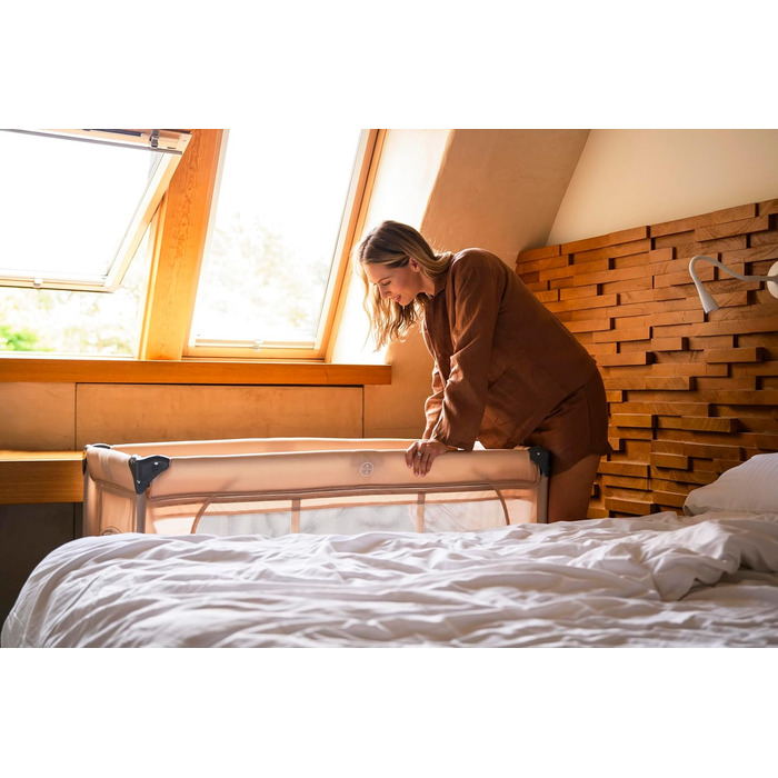 Дитяче та дитяче дорожнє ліжечко MoMi BELOVE PLUS 2-в-1, складне, 2 рівні для сну для немовлят до 9 кг та дітей до 15 кг з дитячим матрацом, ігровою ручкою, пеленальний килимок та сумка для перенесення, темно-зелений