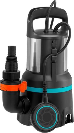 Занурювальний насос для брудної води Gardena 16000 продуктивність 16 000 л/год, автоматичний режим, поплавковий перемикач із функцією безперервної роботи, система швидких з'єднань, 450 Вт (9042-20)