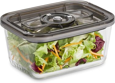 Вакуумний контейнер для свіжості / 1 контейнер з 1500 мл / для чутливих до тиску та рідких продуктів / без BPA / термостійкий, можна мити в посудомийній машині, можна морозильної камери