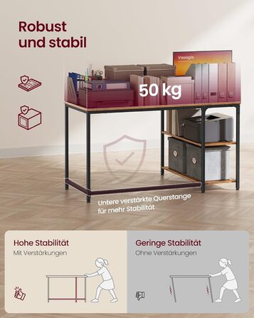 Г-подібний кутовий стіл, комп&39ютерний стіл з місцем для зберігання, офісний стіл, полиця з регульованою висотою, для домашнього офісу, з 2 розетками змінного струму та 2 USB-портами, 120 x 80 см, вінтажно-коричневий LWD132KD01 Подовжувач живлення 120 x 