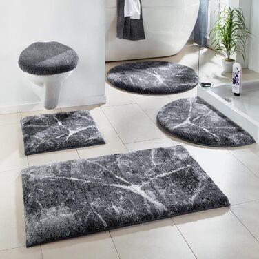 Килимок для ванної Erwin Mller, килимок для ванної, килимок для ванної, нековзний, мармурово-сірий, розмір 70x120 см - високопоглинальний, швидковисихаючий, підходить для підлоги з підігрівом (доступні інші розміри) Сірий килимок для ванної - 70x120 см