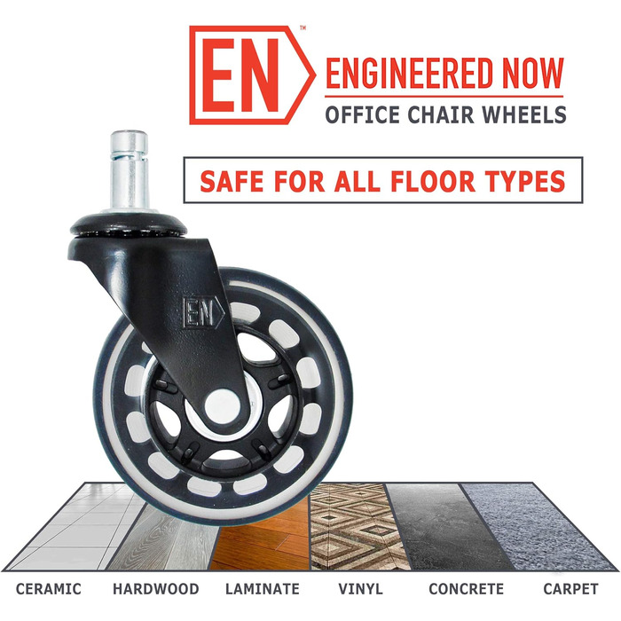 Підголівник Engineered Now для класичного крісла Herman Miller Aeron (5 предметів, чорний) з колесами - комплект з 5 чорних