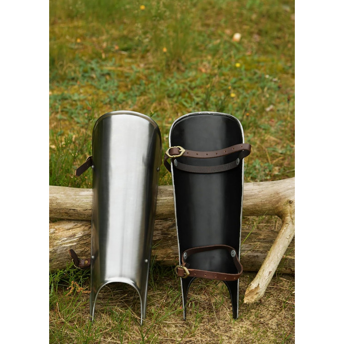 Бойовий торговець - Наголенники, пара, сталь 2 мм - Ножні трубки - середньовіччя, LARP