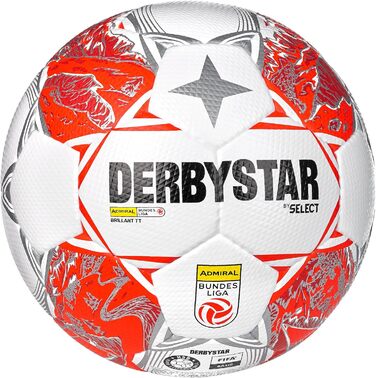 Обладнання Derbystar - М'ячі тренувальні Admiral Bundesliga Brillant TT v24 біло-червоний 4