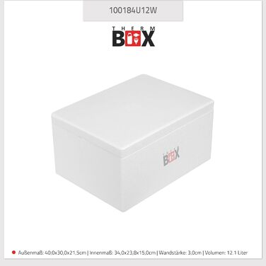 Набір пінопластових коробок THERM BOX 46 Вт та 12 Вт, товщина стінки 3 см, об&39єм 46,59 л та 12,24 л, ізольовані коробки, коробка-холодильник, коробка-грілка, багаторазові