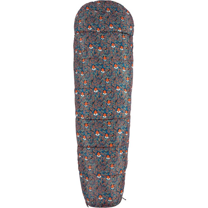 Спальний мішок унісекс Trespass Bunka на 3 сезони з наповнювачем з порожнистого волокна, бірюзовий, з тигровим принтом