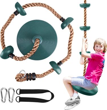 Гойдалки на відкритому повітрі дитячі гойдалки для лазіння по мотузці з платформою, для дітей дерево диск гойдалки гойдалки для ла