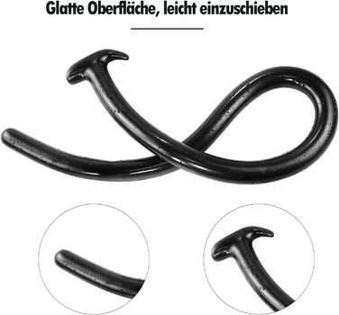 М'який анальний фалоімітатор довгий, чорний анальний ключ для жінок SM Game Екстра великий розширювач чоловіча мастурбація чорна 100 см (1 упаковка), 100