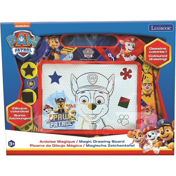 Магнітна дошка для малювання Lexibook Magic Paw Patrol чотирилапий помічник, магнітна дошка для дітей, художня творча іграшка для дівчаток і хлопчиків, ручка і магніти, синій/червоний, CRPA550 Paw Patrol CRPA550