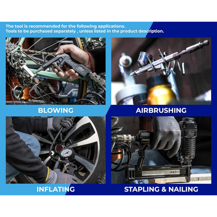 Переносний повітряний компресор FIAC SUPERSILENT 6, безмасляний, максимальний тиск 8 бар, 1 к.с., 6-літровий бак, рівень шуму 58 д