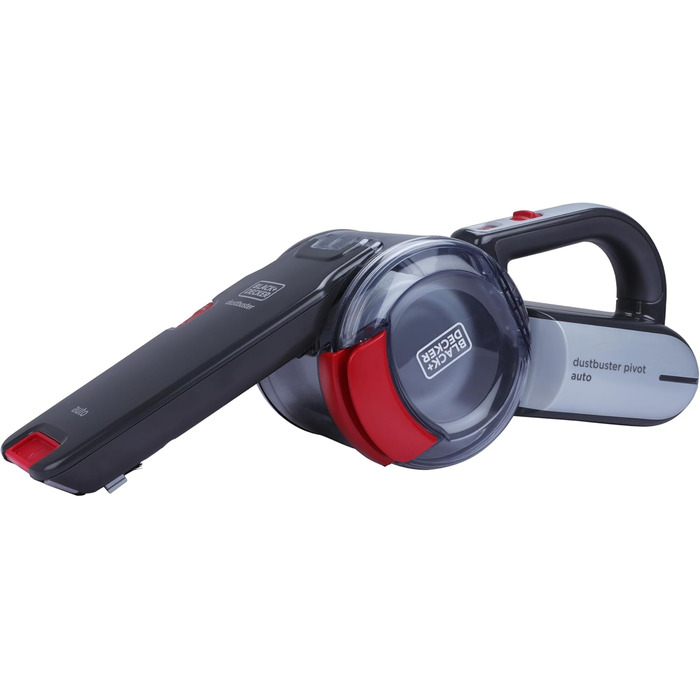 Ручний автомобільний пилосос для автомобільної розетки 12В Dustbuster Pivot PV1200AV з насадкою-щіткою, щілинною насадкою, гнучким