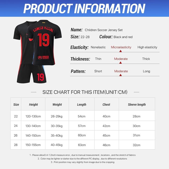 Футбольна майка для хлопчиків, дитяча тренувальна футболка, футбольна майка з футболкою, шортами, шкарпетками та щитками для гомілок, комплект 26, чорний-19