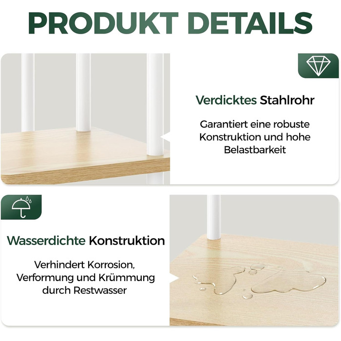 Підставка для рослин Bamworld, підставка для квітів для приміщень, 4-рівнева полиця для рослин, металева підставка для рослин, декор для балкону на відкритому повітрі, квітковий горщик для спальні, кімнатні рослини, стіл для посадки рослин (білий), 4-рівн