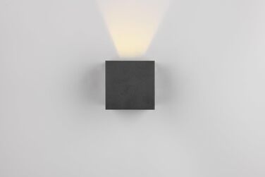 Стільний LED-бра на акумуляторі Reality Talent R27759132, матовий чорний метал, магнітне кріплення, 2 шт. 0.5 Вт, датчик сутінків та руху, двостороннє освітлення (вгору та вниз), зарядка USB-C