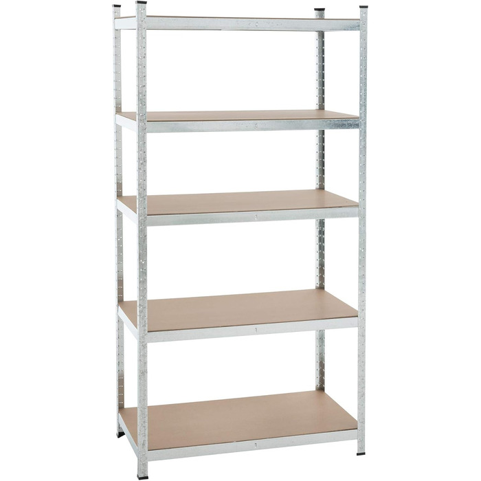 Стелаж ESTEXO, стелажі для зберігання, 21 модель на вибір, надміцні стелажі, стелажі для підвалу, стелажі для майстерні, стелажі для робочого столу, гаражні стелажі (оцинковані / 200x100x50см / 875кг)