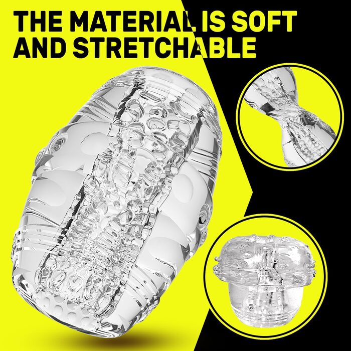 Реалістичний мастурбатор Auyoyer 3D для чоловіків, прозорий