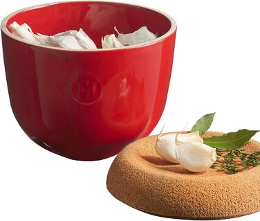 Горщик для часнику Emile Henry EH348763, керамічний, 14,6 x 14,6 x 13,4 см, керамічний, Grand Cru, 14,6 x 14,6 x 13,4 см