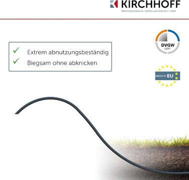 Водопровідна труба Kirchhoff для поливу саду 20 мм х 25 м ПЕ труба для дощувальної системи Труба для прокладки ПНД DVGW труба для питної води Зроблено в ЄС 20мм 25м