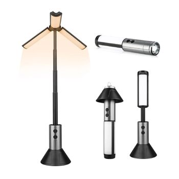 Ліхтар для кемпінгу, 3000 мАг, телескопічні кемпінгові ліхтарі з можливістю акумулятора, портативний складний кемпінговий ліхтар з гачком та ліхтариком для кемпінгу, походів, відключення електроенергії, надзвичайних ситуацій