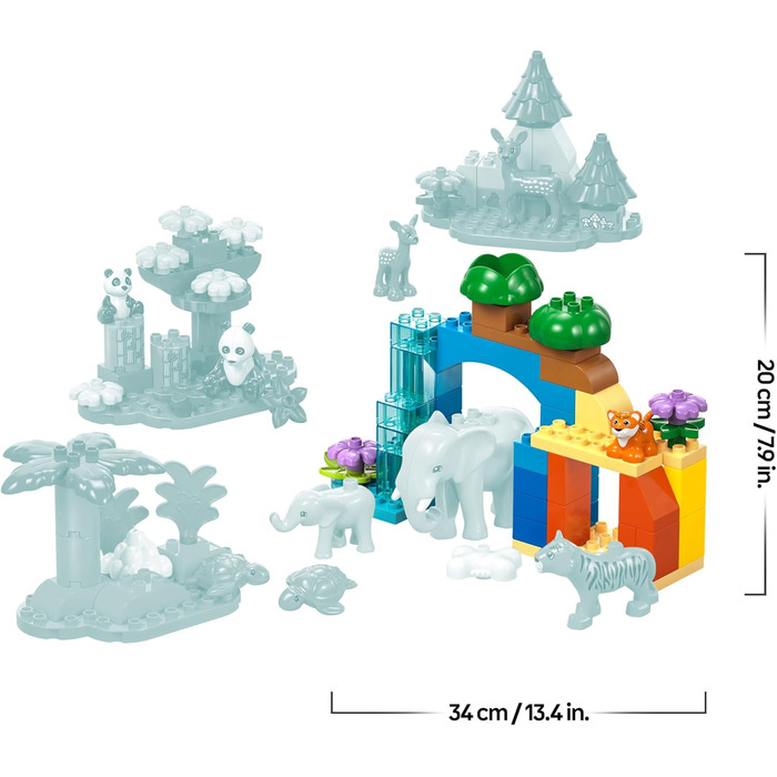 Конструктор LEGO DUPLO 10446, 3-в-1 Сім'ї Диких Тварин, 92 деталі