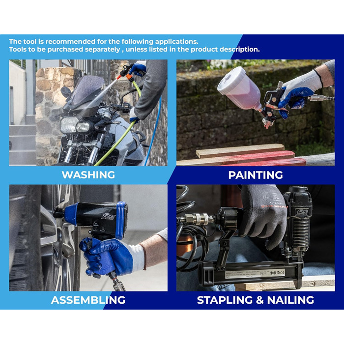 Безшумний мобільний повітряний компресор FIAC SUPERSILENT 50, безмасляний, максимальний тиск 8 бар, 1 к.с., бак 50 л, рівень шуму