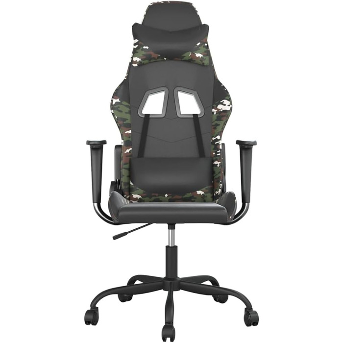 Ігрове крісло, чорне та камуфляжна штучна шкіра, офісне крісло, ігрове крісло, обертове крісло, письмове крісло - 3143652