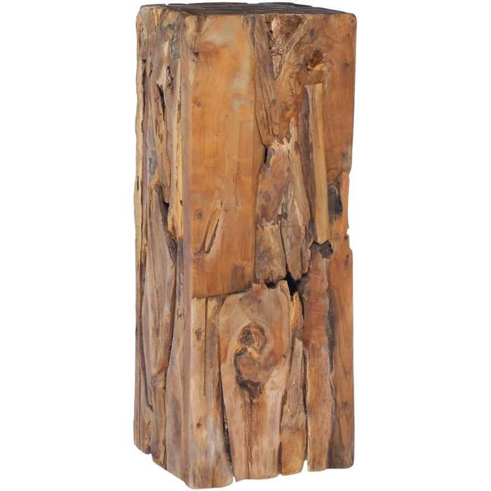 Журнальний столик з масиву тика, стіл для дивана, підставка для рослин, колона для рослин, підставка для квітів, дерев&39яний стіл, стіл для квітів, стіл 30x30x80 см