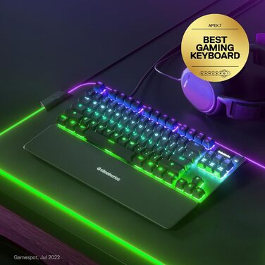 Механічна ігрова клавіатура - Інтелектуальний OLED-дисплей - Червоний перемикач - Англійська (QWERTY) розкладка - Стандартна клаві