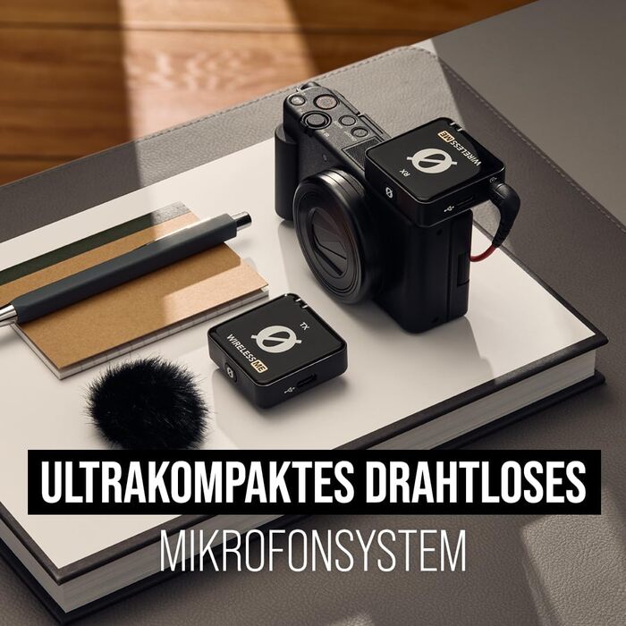 �DE Wireless ME TX Ультракомпактна бездротова мікрофонна система, технологія GainAssist і радіус дії 100 м для запису відео, інтер