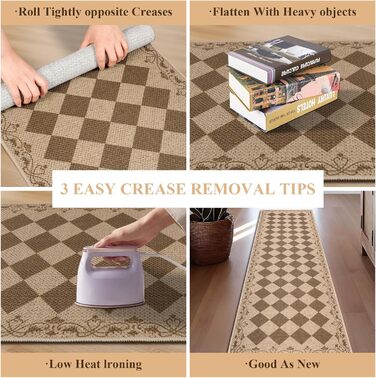 Килимова доріжка Cekene для передпокою, коричневого кольору, 80x200 см, бохо, кухонний килим, що миється, нековзний, джутова, для передпокою, кухні, коридору, спальні, 80 x 200 см, коричневого кольору