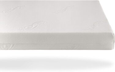 Дитяче ліжко Love For Sleep, ліжечко 120x60 см з матрацом з піни алое вера, біле, трансформується в ліжечко для малюків