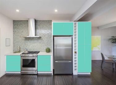 Наклейки Меблі та кухонні шафи 31.5x300см - MATT - Фольга Високоякісний ПВХ клей для кухні Фольга Меблі Водонепроникні шафи Самоклеюча фольга Кухонна фольга Декоративна фольга Меблева фольга - коричнева (055-м'ята)