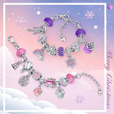 Адвент-календар Hymarvo 2025 Прикраси для дівчаток, рожево-фіолетовий