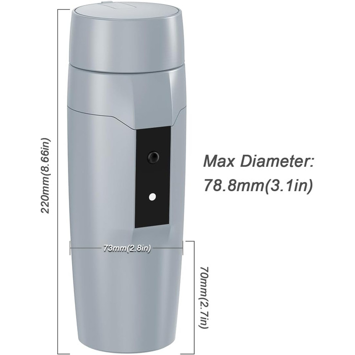 Портативний автомобільний бойлер на 12 В, маленький електричний чайник для подорожей, швидкий водонагрівач на 80 Вт, міні-електрич