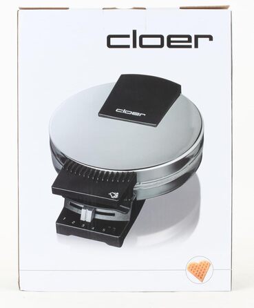 Вафельниця Cloer 185 для вафлі-серця, 930 Вт, розмір вафель 16 см, важкі пластини для випічки, оптичний та акустичний готовий повідомлення, корпус з нержавіючої сталі, нержавіюча сталь, хромована вафля розмір 16 см з сигнальним тоном Chrome