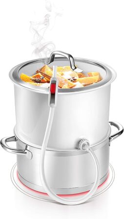 Парова соковижималка для фруктів та овочів Della Casa, пластик, біла, 28.4 x 16.9 x 28 см, 895250