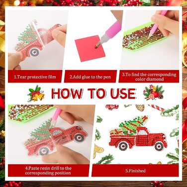 Набір 5D алмазної картини Різдво, дитячий набір для малювання, брелок "Гном" своїми руками, 12