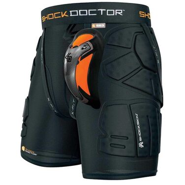 Шорти Shock Doctor Relaxed Fit Impact з чашкою Ultra Carbon Flex Чоловічі шорти Shockskin Relaxed Fit Impact з чашкою Ultra Carbon Flex XL чорного кольору