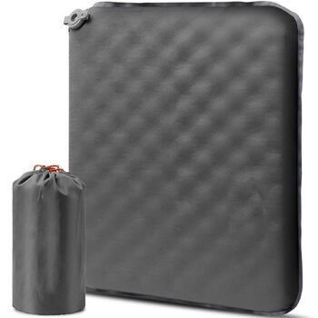 Надувна подушка для сидіння на вулиці, самонадувальна дорожня подушка, надлегка, водонепроникна, складна подушка для сидіння для кемпінгу, каякінгу, офісу, подорожей та автомобіля, 43x33 см