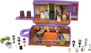 Коробка Polly Pocket Friends - кавова чашка Central Perk, 6 головних героїв, 9 аксесуарів, 3 локації Friends, преміальна упаковка,