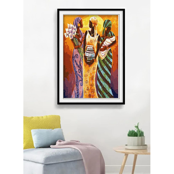 Пазл для дорослих на 8000 елементів Африканське мистецтво Пазл ТРИ жінки Ідеально підходить для розслаблення та медитації, навчаль