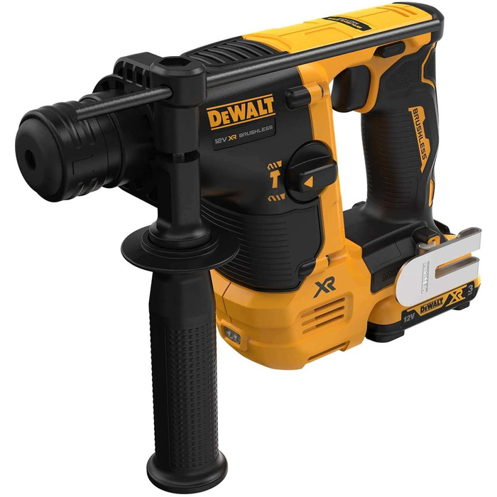 Акумуляторний перфоратор DeWALT SDS-plus DCH072L2-QW 12 В у комплекті 2 акумулятора по 3 А-год, швидкий зарядний пристрій, додатко