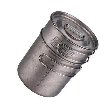 Складаний набір кемпінгового посуду для використання на свіжому повітрі, включаючи кемпінгову сковороду, горщики для пікніка для походів та подорожей з рюкзаком, нержавіюча сталь, кемпінг для кемпінгу на відкритому повітрі