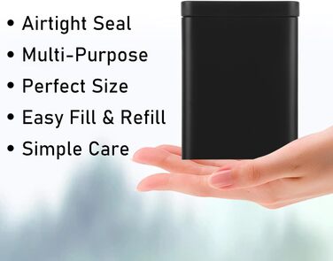 Чайні банки SHUESS, 15 шт. , для розсипного чаю, 100-250 г квадратна металева чайна банка, сірого кольору, 8x8x11 см, герметична та штабельована для зберігання розсипного чаю, кави та спецій елегантні банки для зберігання, матовий дизайн