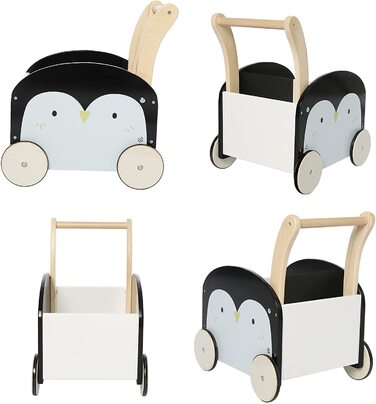 Дитячі ходунки Baby Walker Wood, ходунки Baby Panda з місцем для зберігання для 1-3 років, без прогулянок/ходунків/іграшок для малюків/іграшок/коляски/розваг для дітей/пінгвінів)