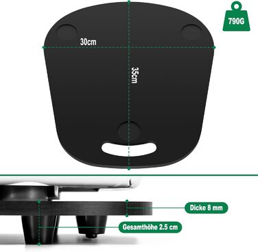 Для розсувної дошки Thermomix TM6 TM5 акрил, швидкопереміщена дошка Ticanros Premium для кухонного комбайна Thermomix Vorwerk TM6 аксесуари Pad Board, глянцевий чорний