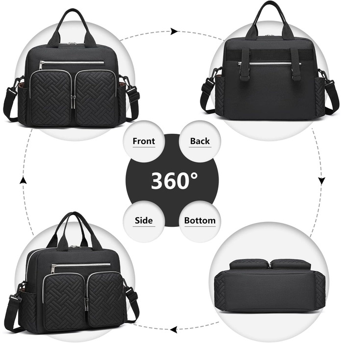 Сумка для пеленання дитини, стильна, для мами і тата, дорожня сумка-трансформер з ізольованими кишенями чорна