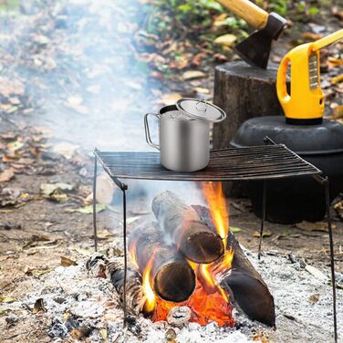 Ультралегка кружка зі складною ручкою. Портативна чашка для води, призначена для кемпінгу, пікніка. Легка та стійка до корозії, підходить для кемпінгу, походів, трекінгу та домашнього використання.