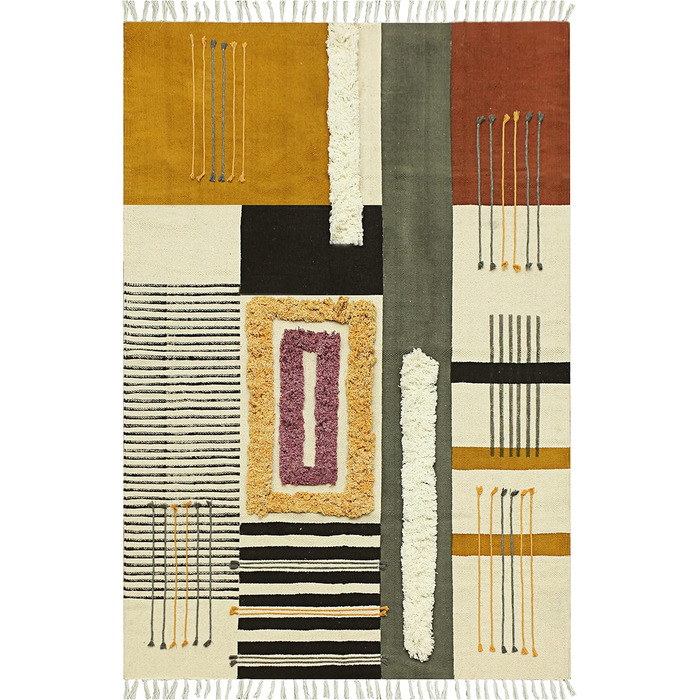 Килимок прямокутний, прямокутний, бавовна, Дуррі, геометричний килим кілім, для приміщень і вулиці, плоске плетіння, килимки для с